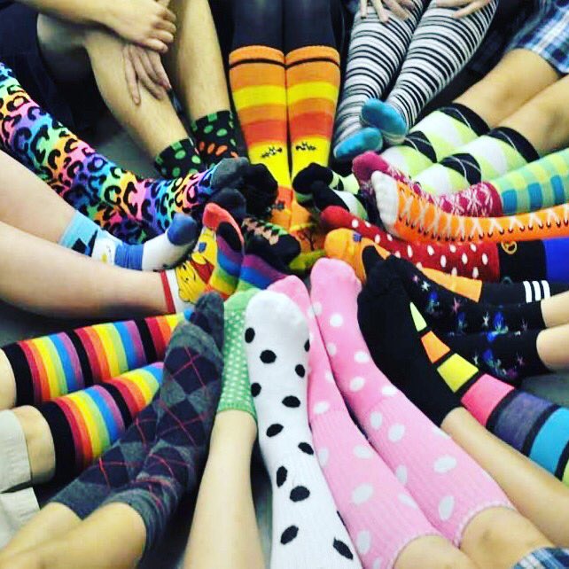 MrsKJRugby's tweet photo. Reminder: tomorrow is crazy sock day, let's see your craziest!!! https://t.co/v1QpmBVtKO