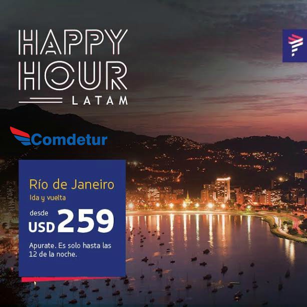 comdetur's tweet image. ¡Apurate y hace tu reserva a RIO DE JANEIRO!
Para viajar entre el 26 de abril al 30 de de junio 2017.
Ingresa a goo.gl/xzMtuV