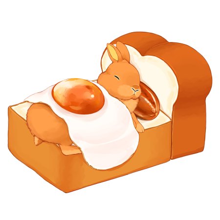 food no humans rabbit egg (food) fried egg white background bread  illustration images