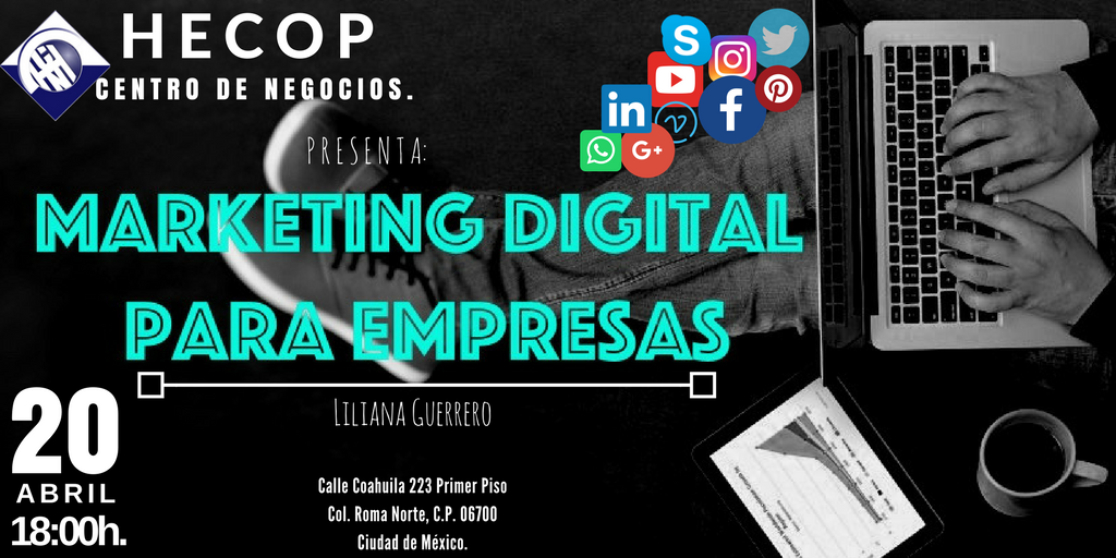 HecoSpace's tweet photo. Hecop Centro de Negocios se complace en invitarlos a nuestra Conferencia MARKETING DIGITAL PARA EMPRESAS!
ENTRADA LIBRE!! https://t.co/ZS64Nou9Hl
