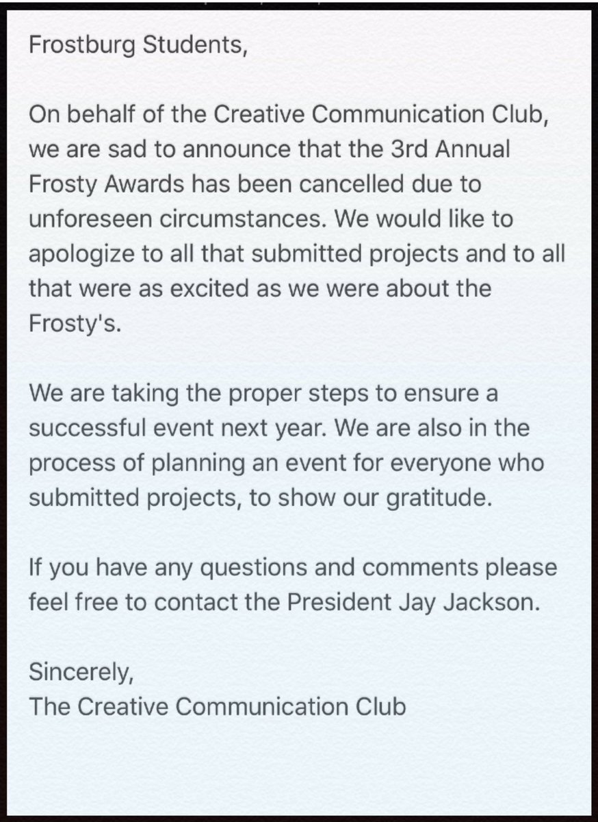 FSU_CCC's tweet image. Please read the following. We are very sorry for the inconvenience.