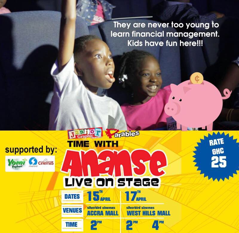 SilverbirdGhana's tweet photo. .@parables_GH 4DAYS to special Easter holidays treat for kids and family. exciting ananse tales๐ท.obaatu!
@parables_gh #TimeWithAnanse
#SilverbirdGhana https://t.co/vw3RiGR2mo