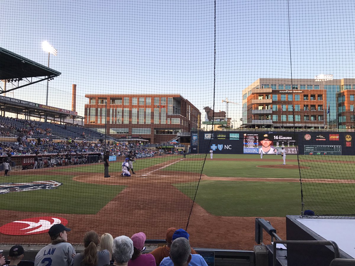 HSteveW3's tweet photo. @DurhamBulls on a beautiful spring night! We're glad to get #BackToTheDBAP! https://t.co/f3QMabDU5U
