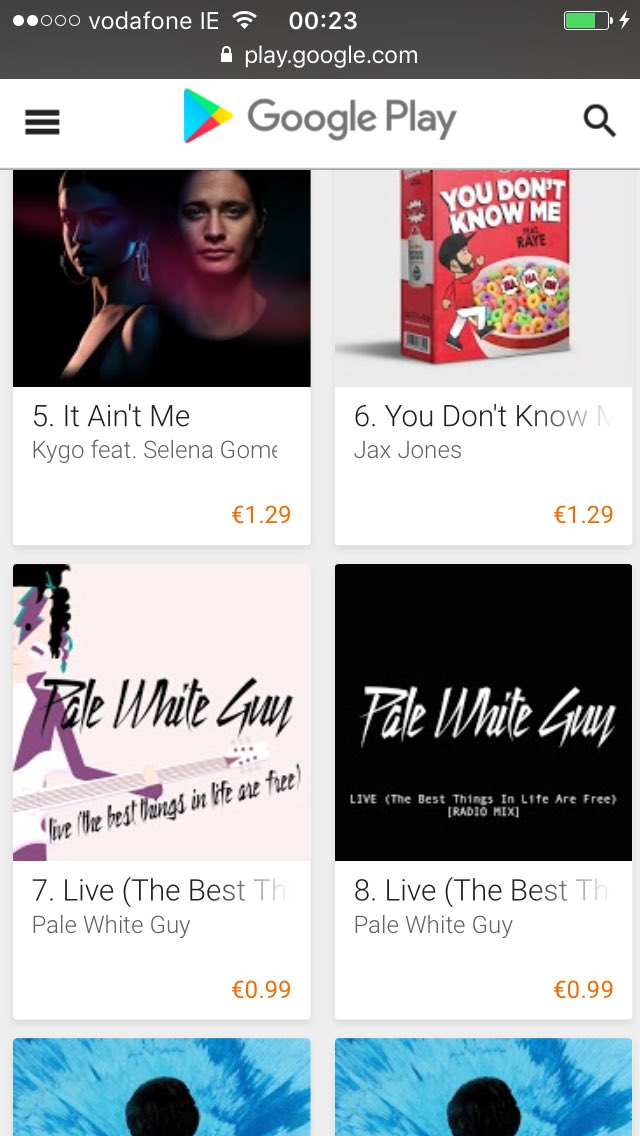 ChilloutRecs's tweet photo. Pale White Guy cracks top 10 Google chart in Ireland with Live (The Best Things In Life Are Free). Credit to @orchtweets @SonyMusicGlobal https://t.co/tZhbubmWLH