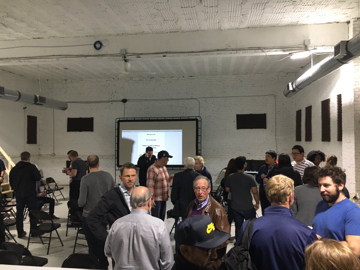 theshoppgh's tweet photo. Ready for pitches @theshoppgh w/ @TechCrunch 's @johnbiggs - tx @duolingo @truefitpgh for the grub &amp; @iwpgh for marketing h/t @kitmueller https://t.co/LF3UwEs3Wc