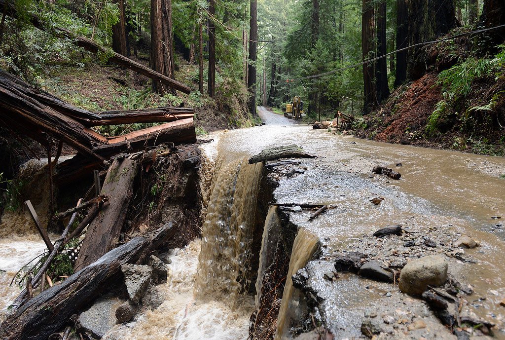 paulnakamoto's tweet photo. @CampPicoBlanco because of winter storms damage like this, fun things won't happen this summer #FixPaloColoradoRoad https://t.co/ynLdBjkx05