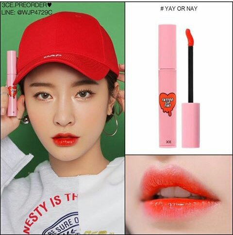 HALXS94_'s tweet photo. แจก 3CE TATTOO LIP TINT (เลือกสีเองได้) เนื่องจากวันเกิดแฟน555555 รีอย่างเดียว ประกาศ 12/5 (ขอยืมรูปจากร้าน 3ce.preoder) #HappySehunDay https://t.co/5W93IZaWJr