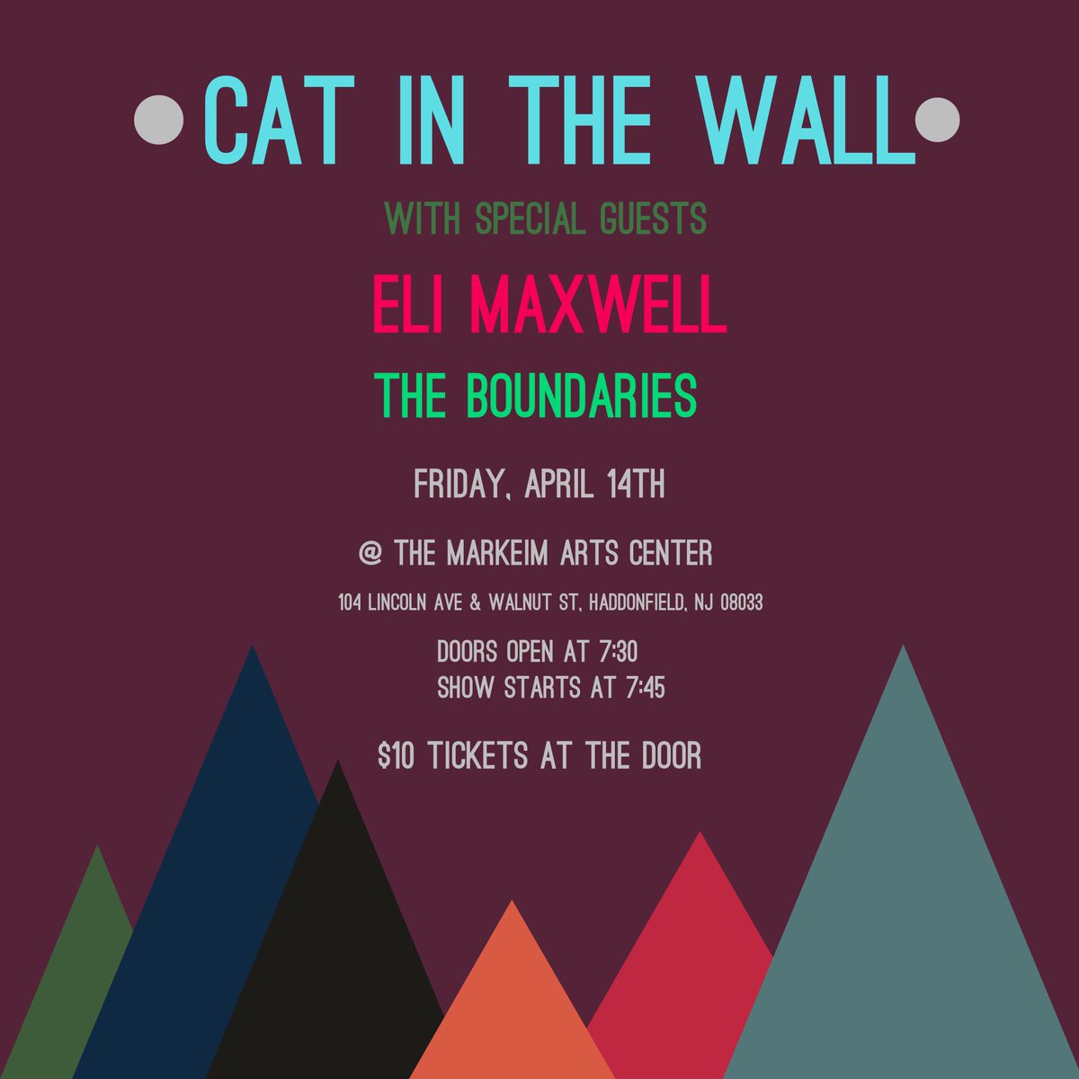 theboundariesnj's tweet photo. come check us out at the markeim with @CITWband this friday. only $10 https://t.co/9LRBcWK4QY