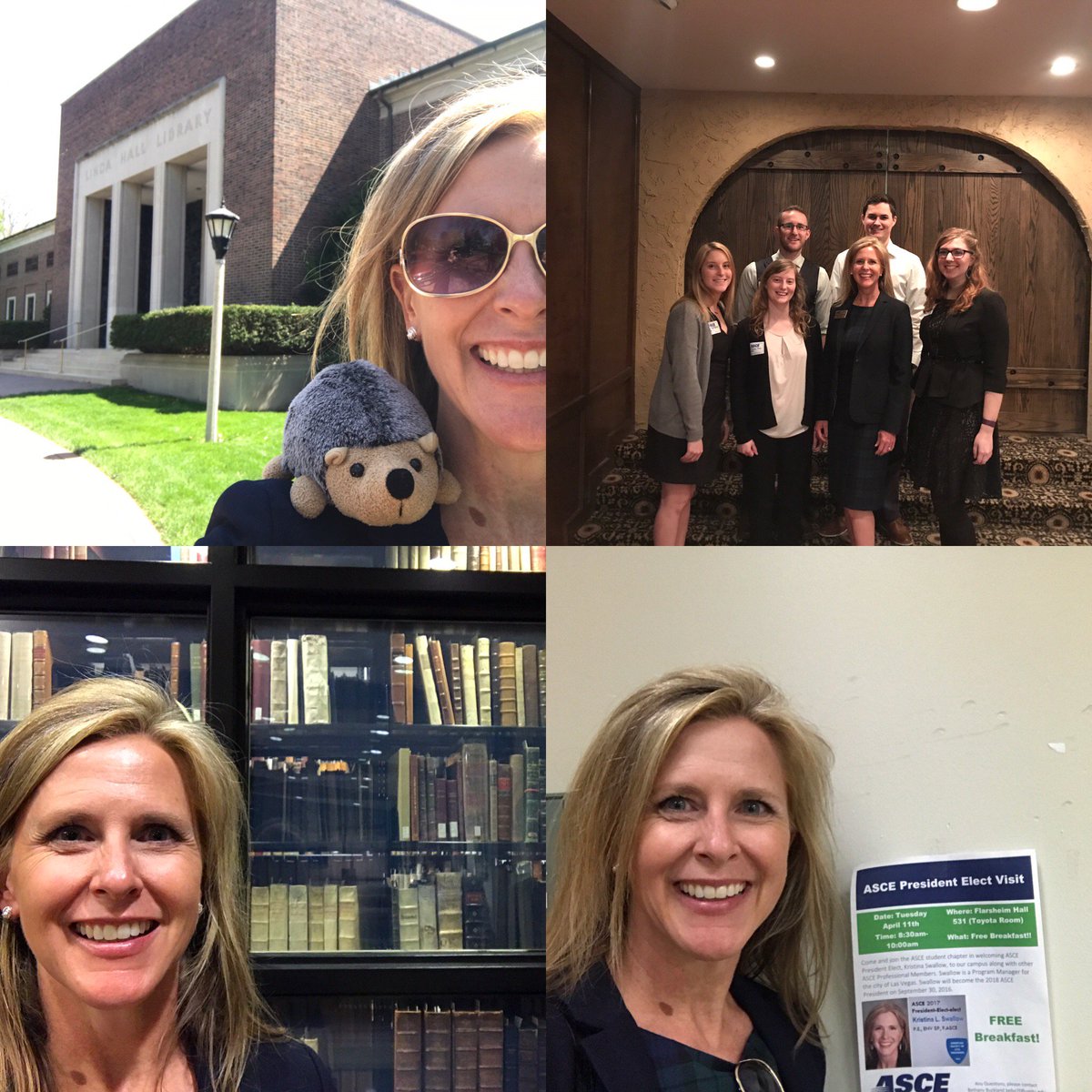 ASCEKristina's tweet photo. Fabulous trip to @KCMOvisiting the #kcasce, students at @UMKansasCity, and the @LindaHall_org! #infrastructure #history @ASCETweets https://t.co/fggFwFpR3L