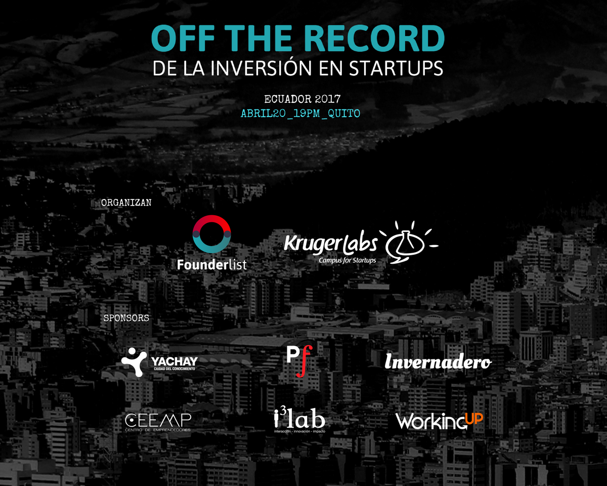InvernaderoEc's tweet photo. ¿Cómo es la cultura de inversión en Startups? Invitados a este evento el  20/04 en @kruger_labs https://t.co/7vYtrcmM1s https://t.co/jn1EPDBhU7