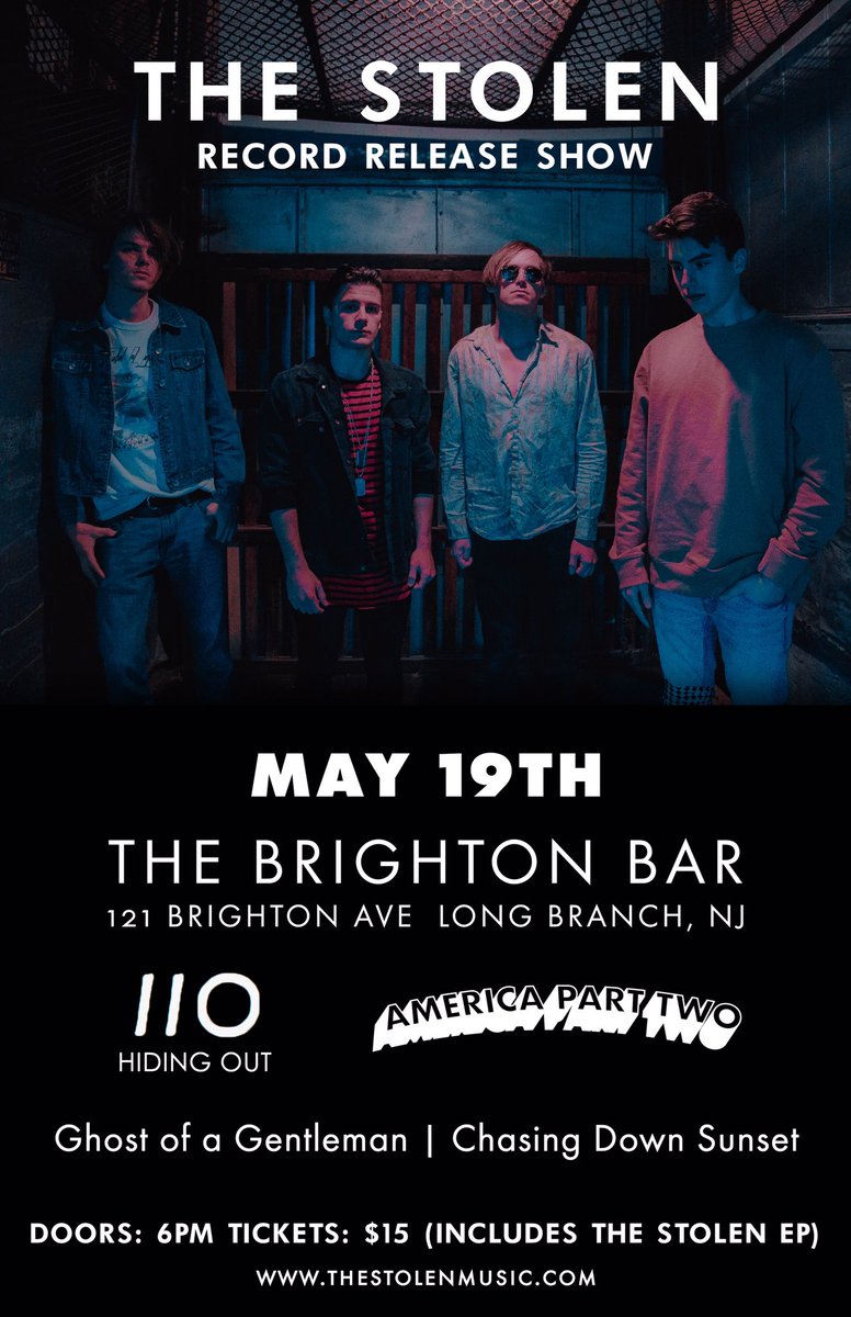 thestolen's tweet photo. jersey! our home show is on may 19th at the brighton bar. every ticket comes with a copy of our new record. tix - https://t.co/T2X4KvOQan https://t.co/DquUwsG2K9
