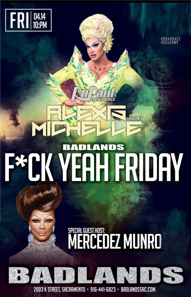 dragmice's tweet photo. We can't wait for Friday because we get to see @AlexisLives perform at @BadlandsSac! https://t.co/RZsRvwURRg
