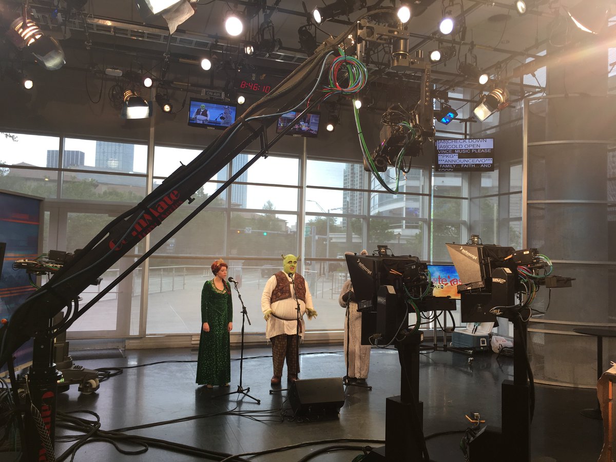 MPLPR's tweet image. Secured a fun @wfaachannel8 segment featuring @GranburyTheatre for @VisitGranbury yesterday! Cast members from Shrek did great! #GranburyTX