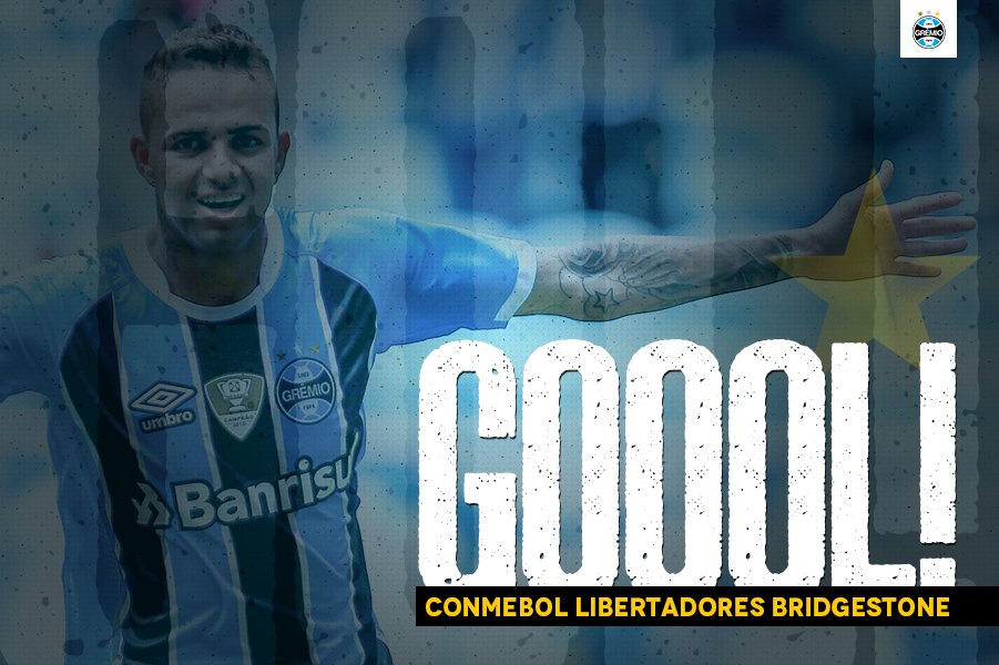 Gremio's tweet photo. Luan não quis saber de brincadeira e arriscou por cobertura! Golaço! Grêmio 1x0 Dep. Iquique #Libertadores2017 #SoyLocoPorTri #QueremosACopa https://t.co/2Gv9EI4LwM
