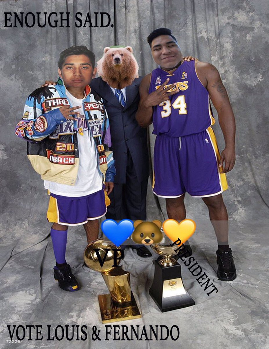 RyanDeLaMora's tweet photo. Don't forget to vote for my boys tommorow! #fernforseniorvp #louisforpresident https://t.co/YWIkEB45qy