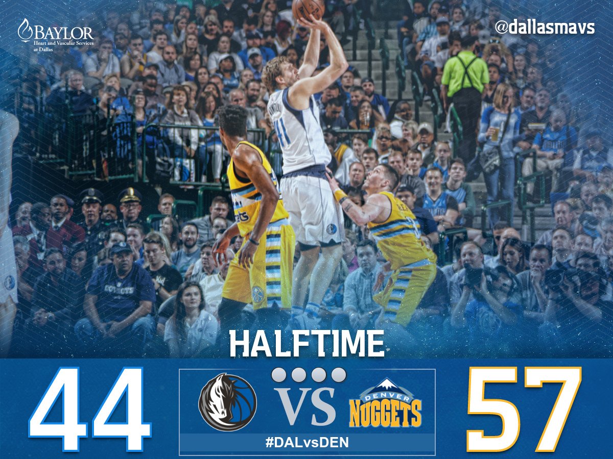dallasmavs's tweet photo. #Cowboys…I mean #Mavs behind the Nuggets 57-44. #DALvsDEN
@nuggets 😇 https://t.co/UzDb2MhvOl