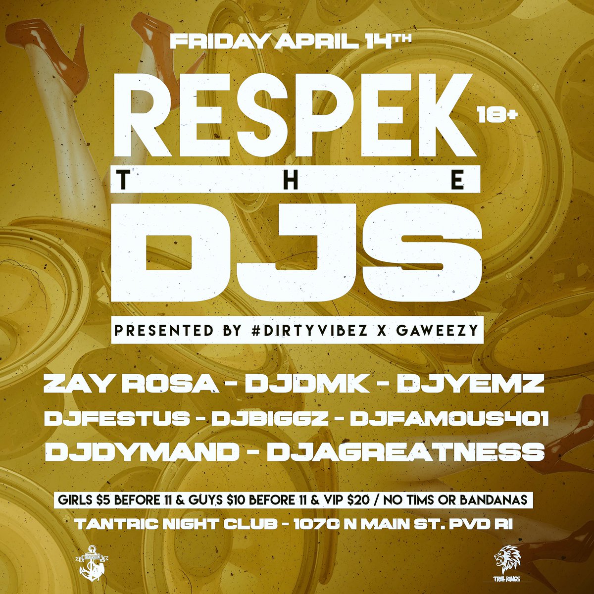 DIRTYVIBEZ1's tweet photo. Man This Friday .. 4.14
#DIRTYVIBEZ Presents
Respek The DJ's
β’ 8 DJs On Set β’
It's Lit , Pull Up.
πΎπΎ
@DJAGreatness πͺπ½ https://t.co/cQi949bQIa