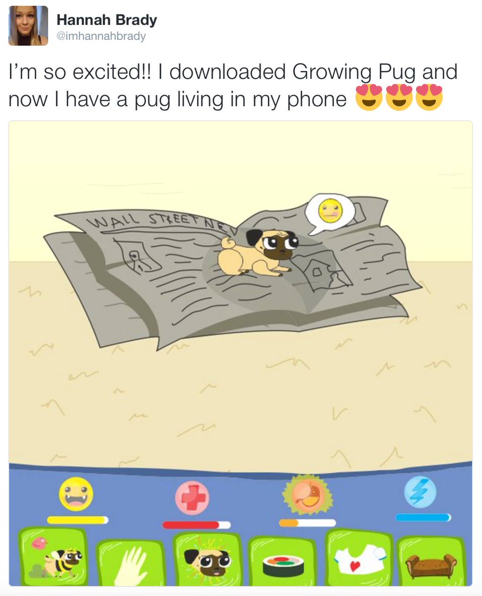 chrisrealntrue's tweet photo. What will you name your new pug in the Growing Pug app? https://t.co/qEhCBGAQFG
