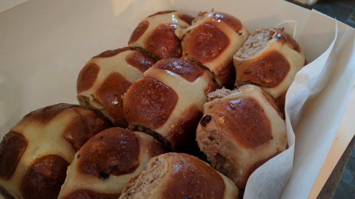 If you haven't tried our delicious hot cross buns this Easter, they're a must! Freshly baked this morning at Merchant