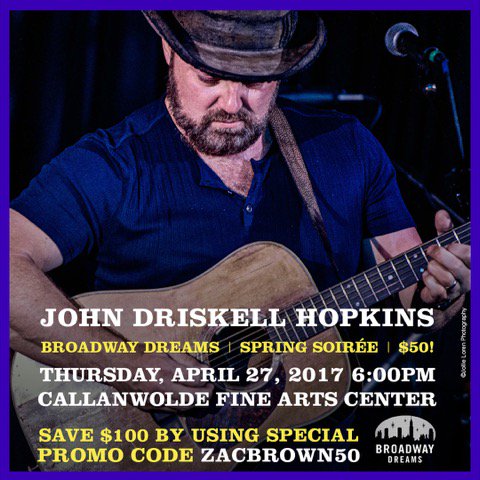 hopperbuzz's tweet image. Another cool event feat @johndhopkins on 4/27 at @Callanwolde supporting @bway_dreams ! #mentor #creativeyouth broadwaydreams.org/events