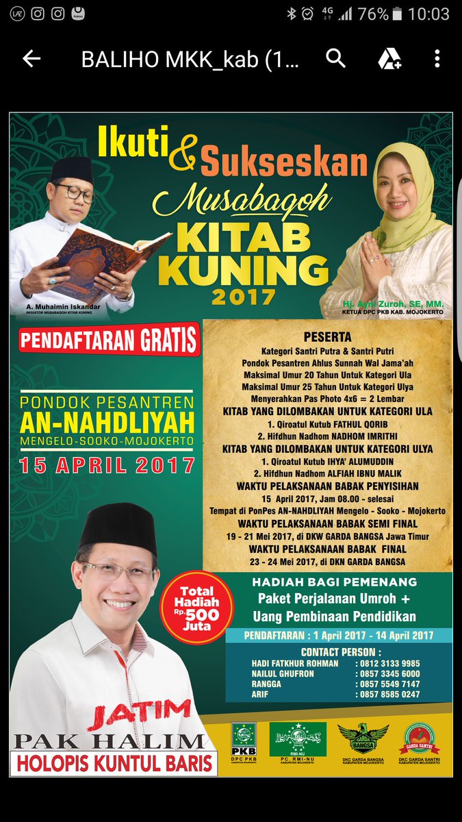 Silahkan yang blm mendaftar, kita sukseskan MKK kab/kota Mojokerto