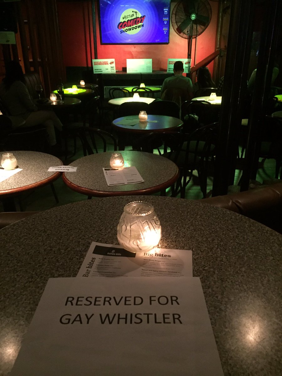 VIP seating at #whistlercomedyshow at <a href="/wssf/">World Ski & Snowboard Festival</a> 2 seats for anyone w/ tix who wants to join us! #comedy #whistler