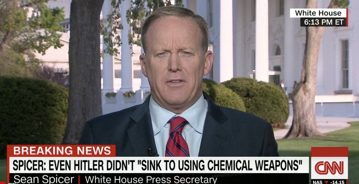catie__warren's tweet photo. No matter how awful your day was today, taken solace in knowing you didn't defend Hitler on live TV during Passover. #Spicer https://t.co/FFPfIET9Y9