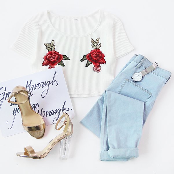 ROMWESHOP's tweet photo. The flower boob. π
#Tshirt: https://t.co/pd2Q7NWqXc
#Romwe #Ootd #White #FlowerEmbroidered #Ribbed #Crop https://t.co/ej8KZKRPd5