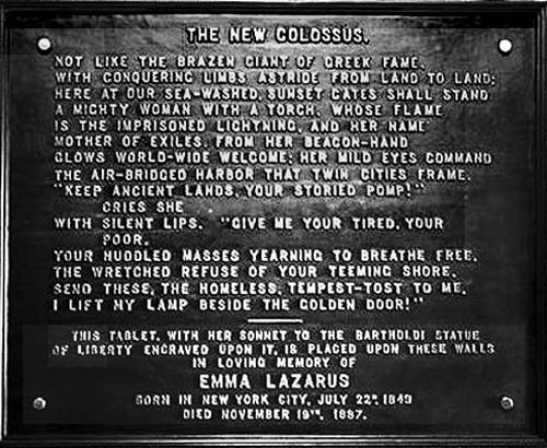 qrush's tweet photo. 1883: Your huddled masses yearning to breathe free…send these, the homeless, tempest-tost to me
2017: …we take our stand against this filth https://t.co/A4esCHX7hx