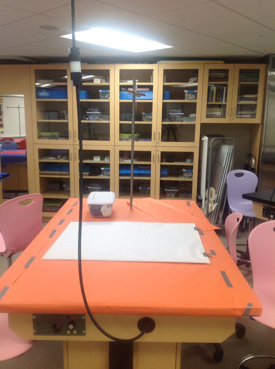 astronadj's tweet photo. Lab pods ready for blood spatter labs. #iteachforensicscience https://t.co/slLpvJm8Ne