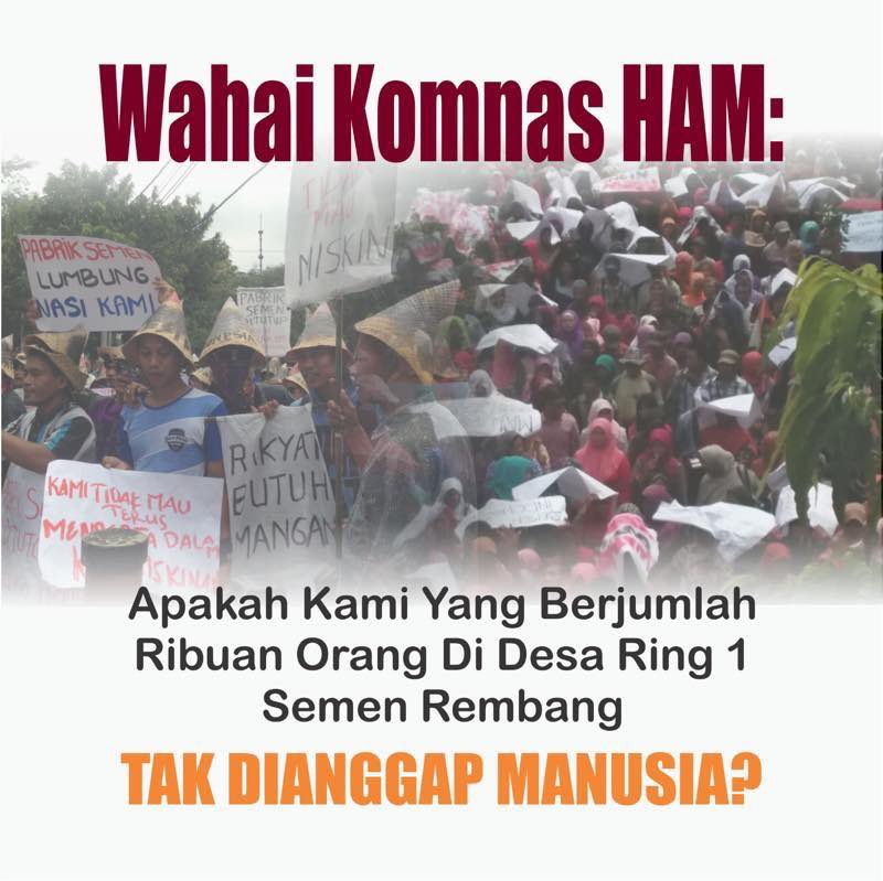 bangunRembang's tweet photo. #faktarembang @jokowi @komnasham https://t.co/drdJwfGBX6