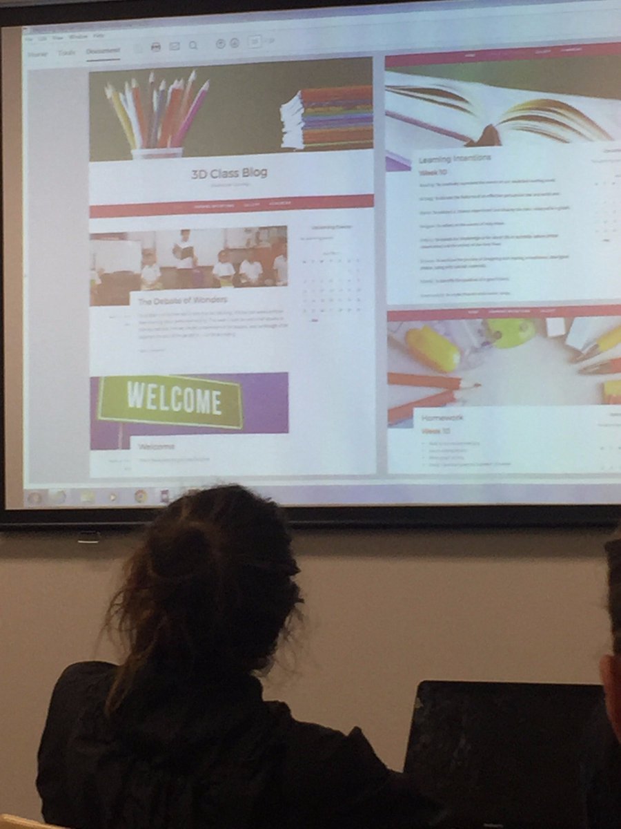 MichelleCap91's tweet photo. Beginning teacher talks today. Such great tips- my favourite, blog to communicate with parents about what is going on in class. #acuedu_p https://t.co/aouXrAgg9t