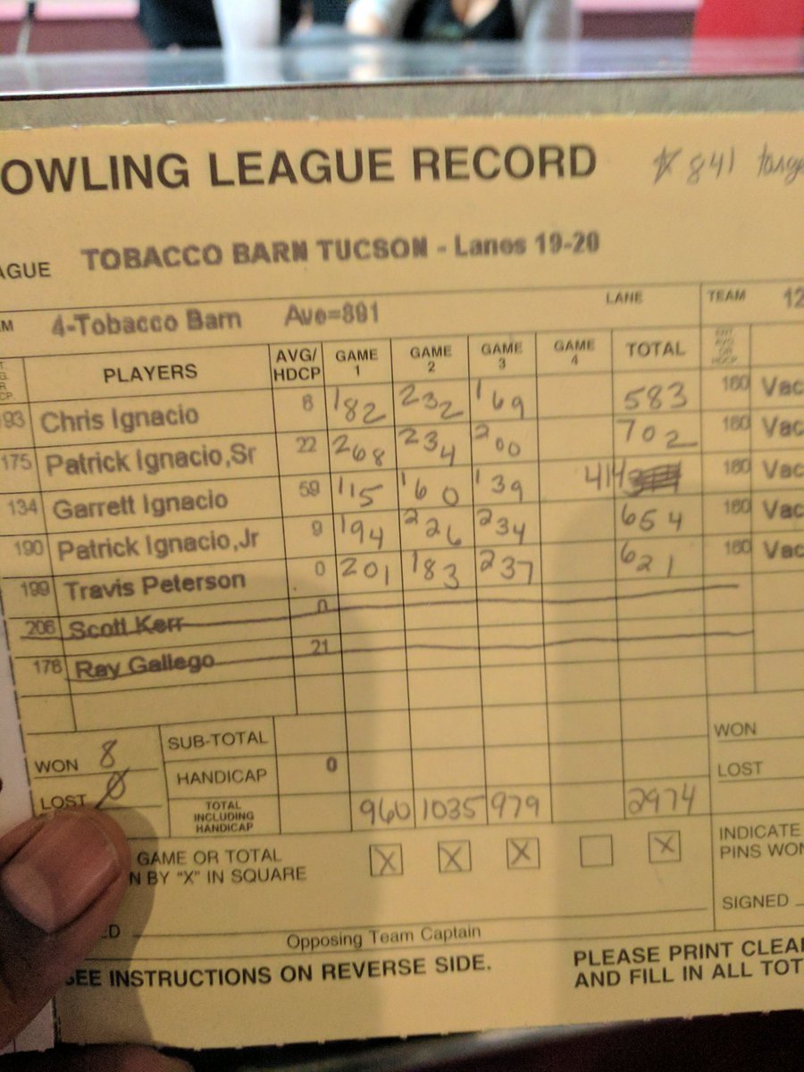 Fitz_pat300's tweet photo. Tonight was a good night to bowl.  268, 234 &amp; 200 for a 702 series.  Haven't had a 700 series in a long time ago. https://t.co/KOSwOFUWQW