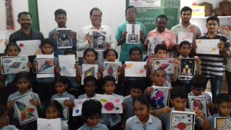 APJanmabhoomi's tweet photo. students inspired to give wings to their dreams on #internationaldayofhumanspaceflight at a Govt school digitized by #APJanmabhoomi https://t.co/AfoyCUGeBj