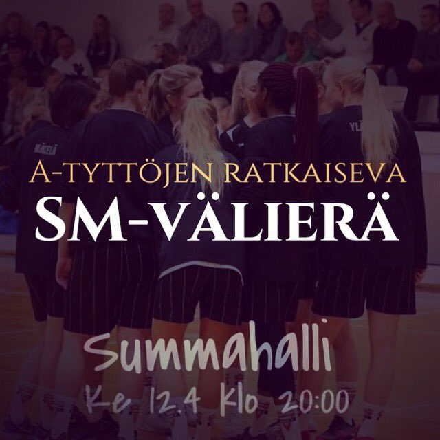 HNMKYkoripallo's tweet photo. Tulos tai ulos! AT SM-sarjan ratkaisevat välierät TÄNÄÄN Espoossa Summahallilla klo 20. Lähdetään porukalla kannustamaan Namika finaaleihin! https://t.co/1VIa3QPim4