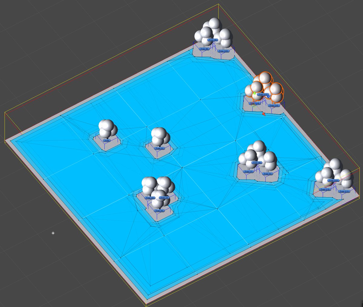 Leopotam's tweet image. New #unity3d #navmesh fast enough to bake navigation data for multiple radiuses in runtime #gamedev #darkomen #indiedev