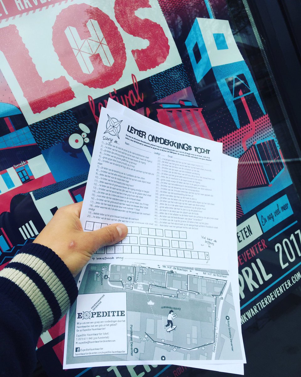 De #letterontdekkingstocht van #expeditiehk is naar #emsé voor Print, 15 april overal te vinden  #hklos #havenkwartier #deventer
