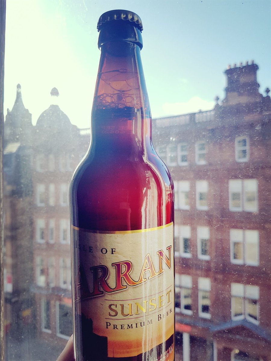 ArranBrewery's tweet photo. Sunrise - Glasgow, Sunset - Arran. Moving out to Tesco across Scotland &amp; our Blonde now in @Tesco Northern Ireland! #arransunset #realale https://t.co/VZ4O4r7kSh