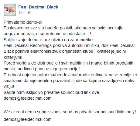FeelDecimalBlck's tweet image. You are welcome to send us your demos!
demos@feeldecimal.com
#recordlabel #demosubmission #unsignedmusic