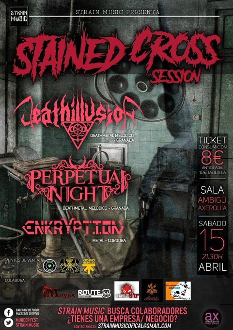 StrainMusic_'s tweet photo. ¡TRES DÍAS! El mejor evento death metal melódico del año está a punto de llegar a Córdoba #StainedCrossSession https://t.co/nWKnd3fPsC