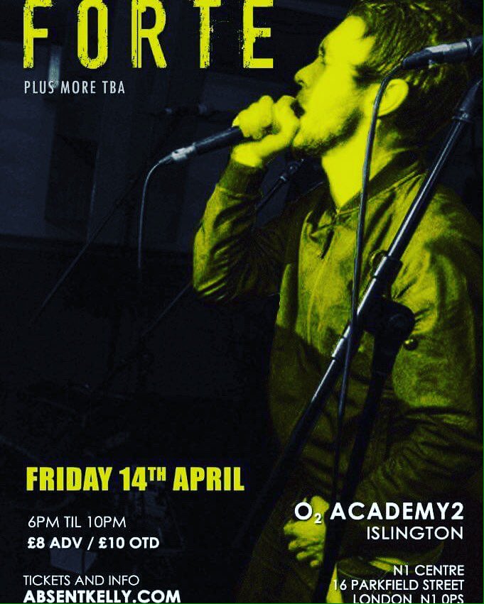 Go see <a href="/theforteband/">FORTE</a> this Good Friday @O2Islington tickets ticketweb.co.uk/event/absent-k… #keepitforte