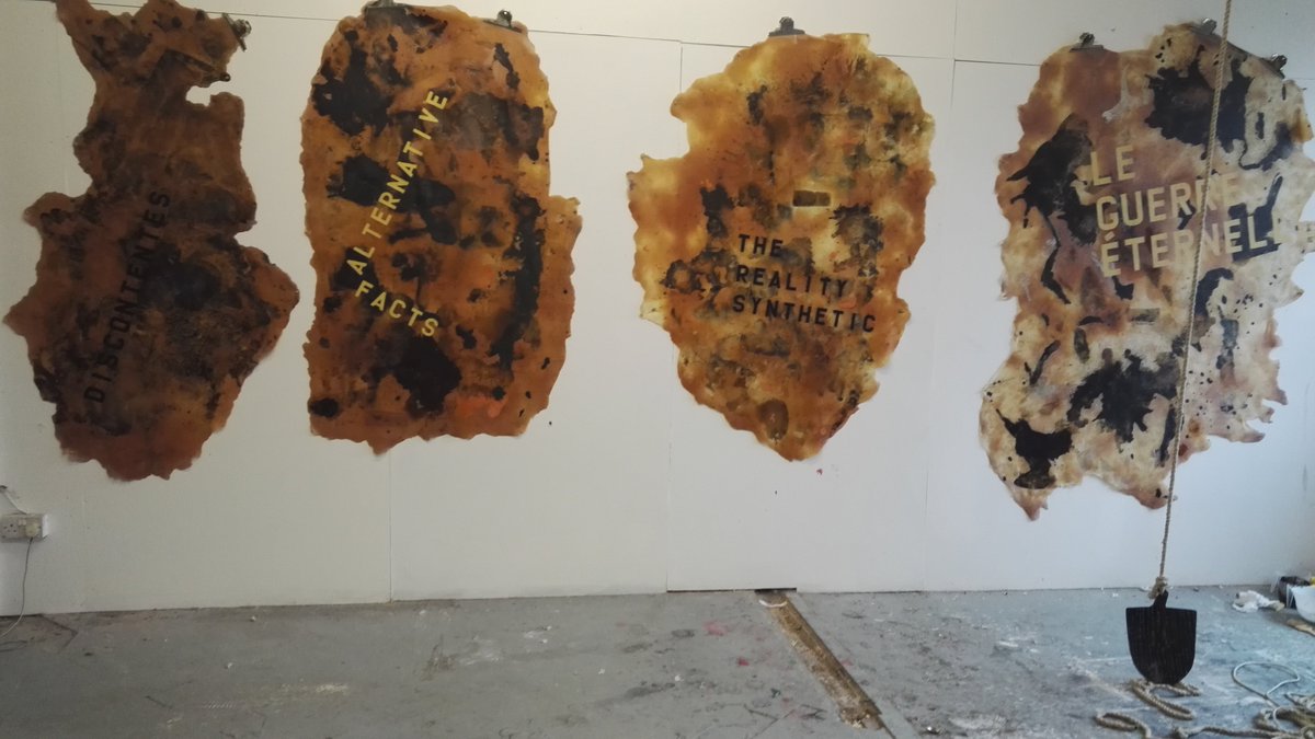 morayhillary's tweet photo. "TOPOLOGICAL NOISE", new work in progress. Acrylic on resin/ latex. https://t.co/6hbeoj7zMu