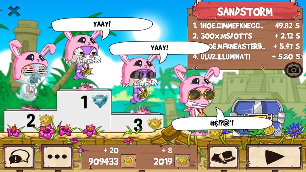 ogXsideXhoe's tweet photo. Having a blast @ #funrun2 #gimmefkneggs #MsDotts #ILLUMINATI https://t.co/KFpUddm3HE