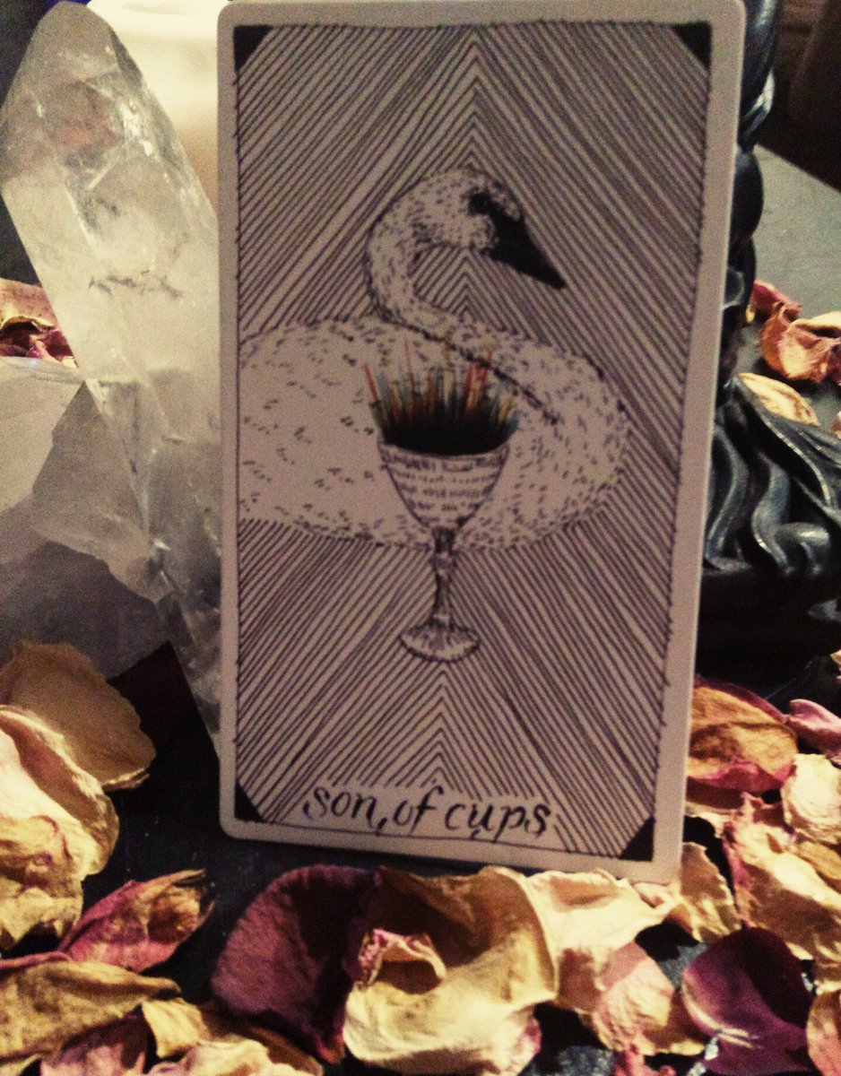 StarchildDivinr's tweet photo. #SonofCups encourages examination of the inner world. Be mindful of your feelings in the present moment. #TheWildUnknown #30DaysofTarot https://t.co/LjqUC18mQL