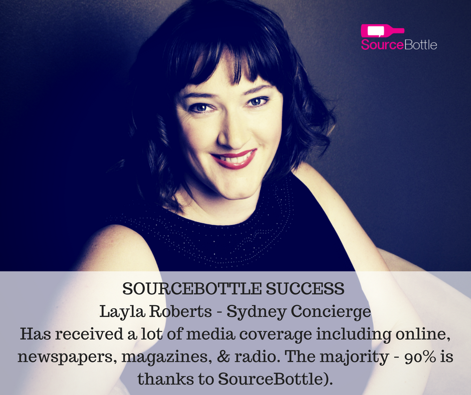 publicity_genie's tweet image. SOURCEBOTTLE SUCCESS STORY - @SydneyConcierge has really made SourceBottle work for her business. @SourcceBottle #beasource #mediawin