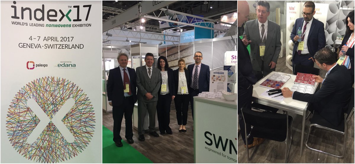 SWMINTL's tweet photo. TEAM #SWMIntl at #INDEX17 - Can't wait for next year!  @IndexNonwovens @EdanaNonwovens #DelStarTechnologies #ArgotecLLC https://t.co/4LjsVMA6GD