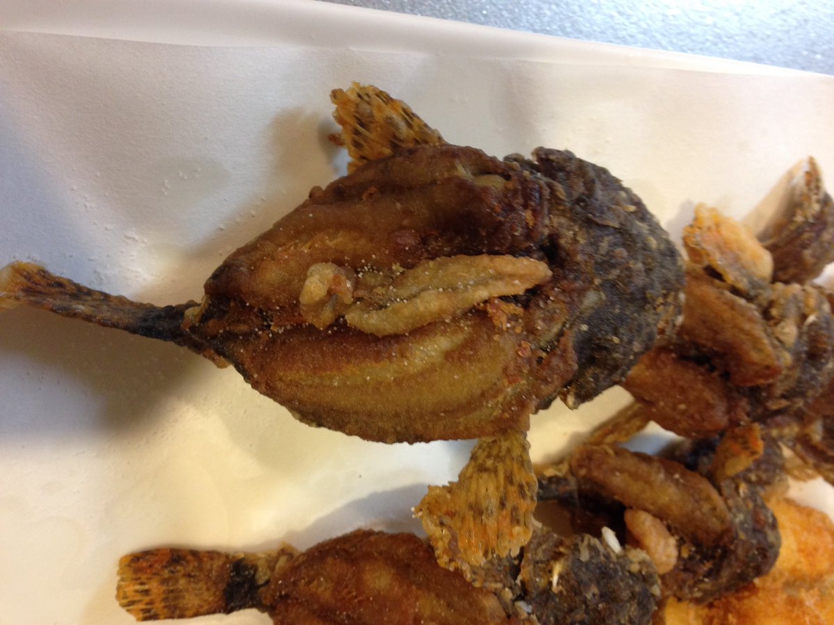 のどごろ 唐揚げにしました ちょっとあげ過ぎたけど美味しかった アユカケ