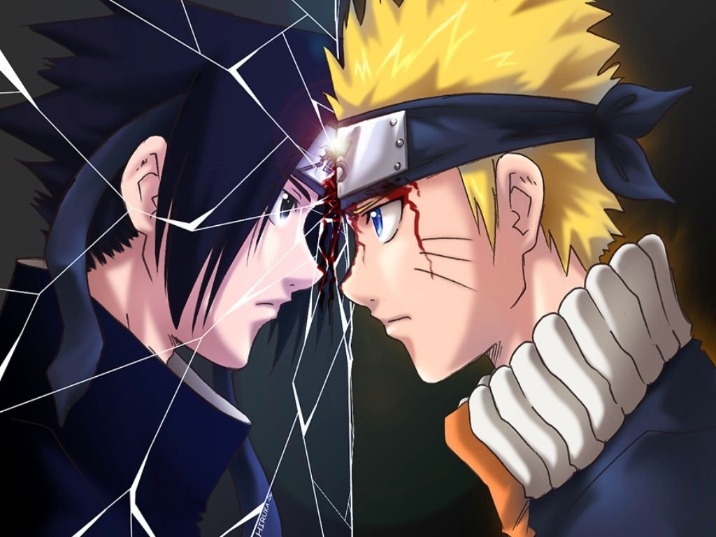 Naruto Uzumaki and Sasuke Uchiha #Uchiha #Uzumaki #BFF #anime #wallpaper  #iloveyou, image size:1024x768