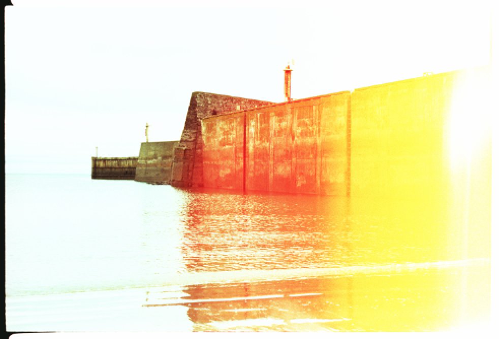 Still a dolt, I opened the back of the 35mm Canon A1 to check if it had film in (eyesight). But not until I’d been to Eyemouth.