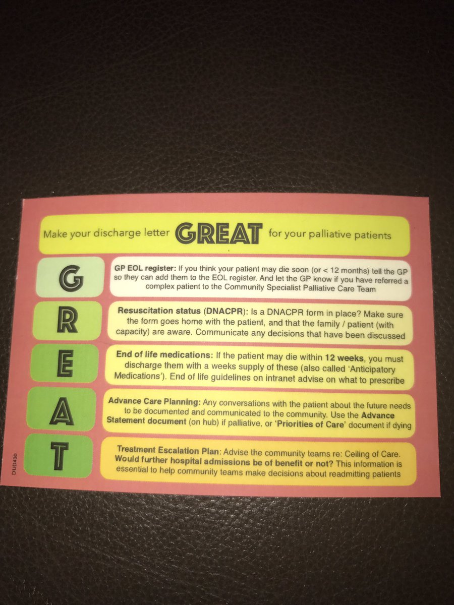 o_ello's tweet photo. @learnhospice @DudleyGroupNHS Two sided credit card size, for doctors to keep with their ID cards. https://t.co/on5mqykciT